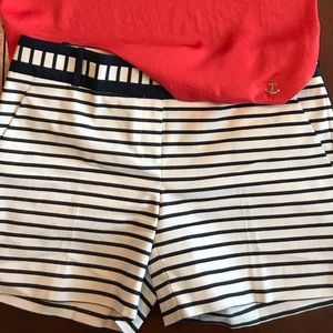 The Limited Navy and White Stripe Shorts.