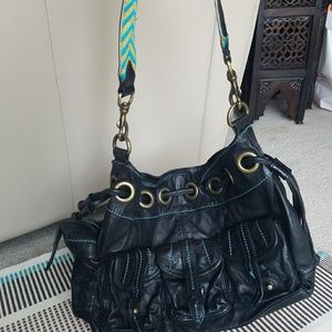 Tracy Reese black leather purse