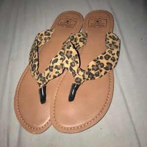 cheetah lucky brand sandals