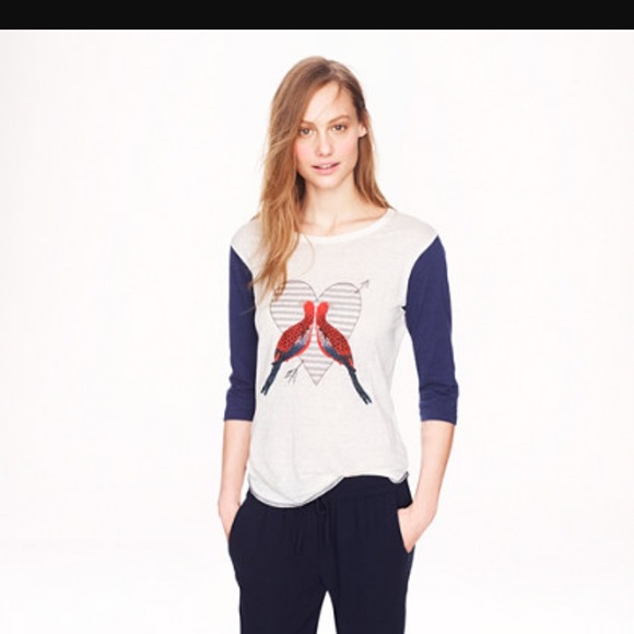 J. Crew Tops - J.crew lovebirds tee