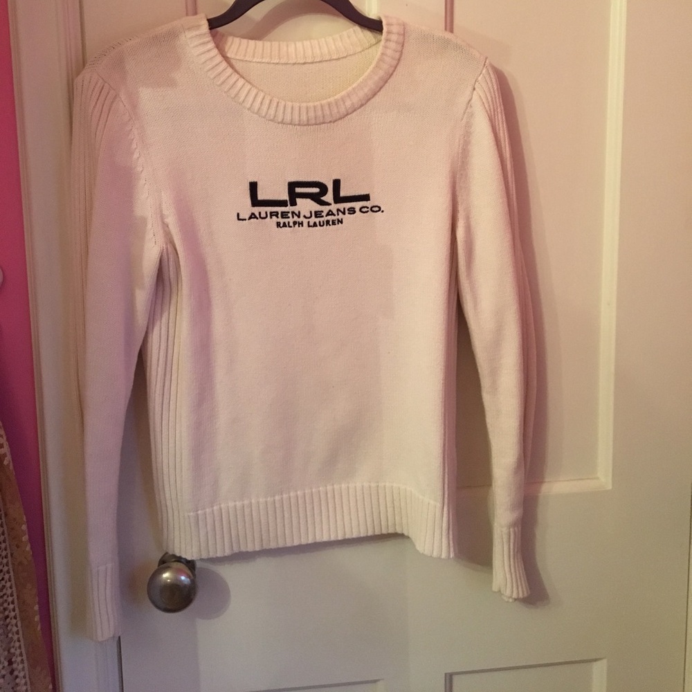 Ralph Lauren cream longsleeve sweater. Size m