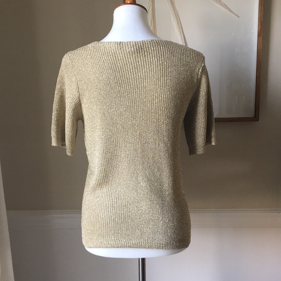 Vintage Knit Gold Shimmer Top - Picture 5 of 5