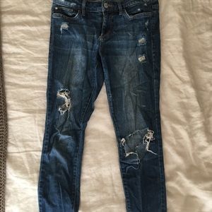 else destroyed denim skinnys