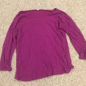 J. Crew Purple 3/4 Artist Tee