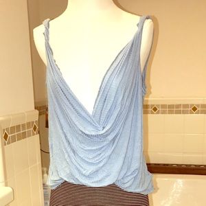 Free People baby blue open tank