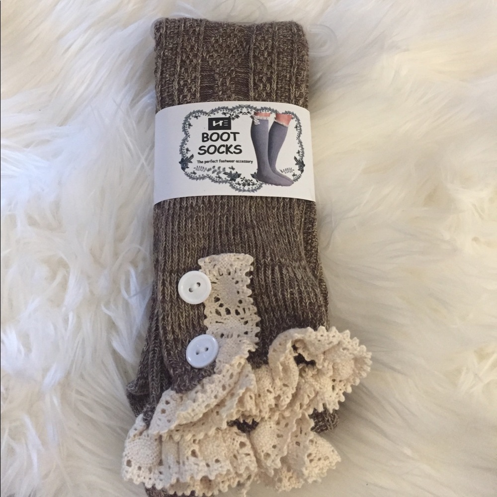 Brown boot socks
