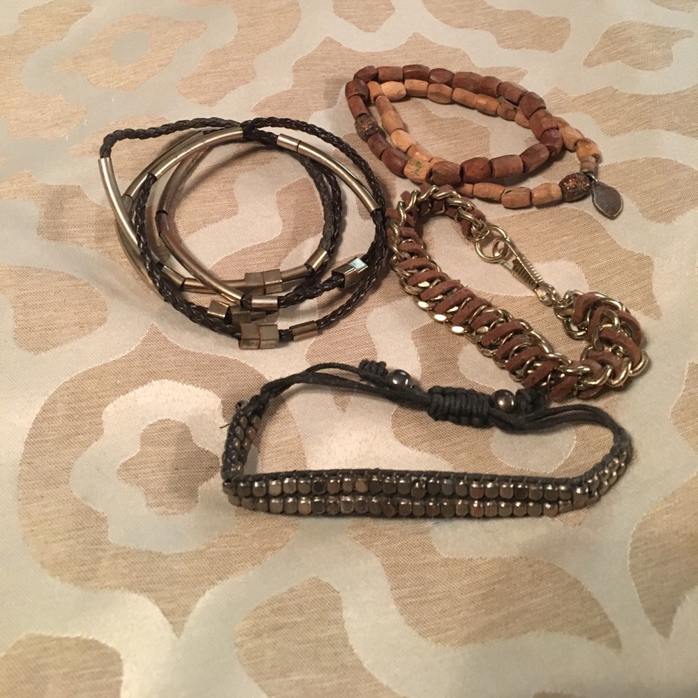 Brown stackable bracelet bundle
