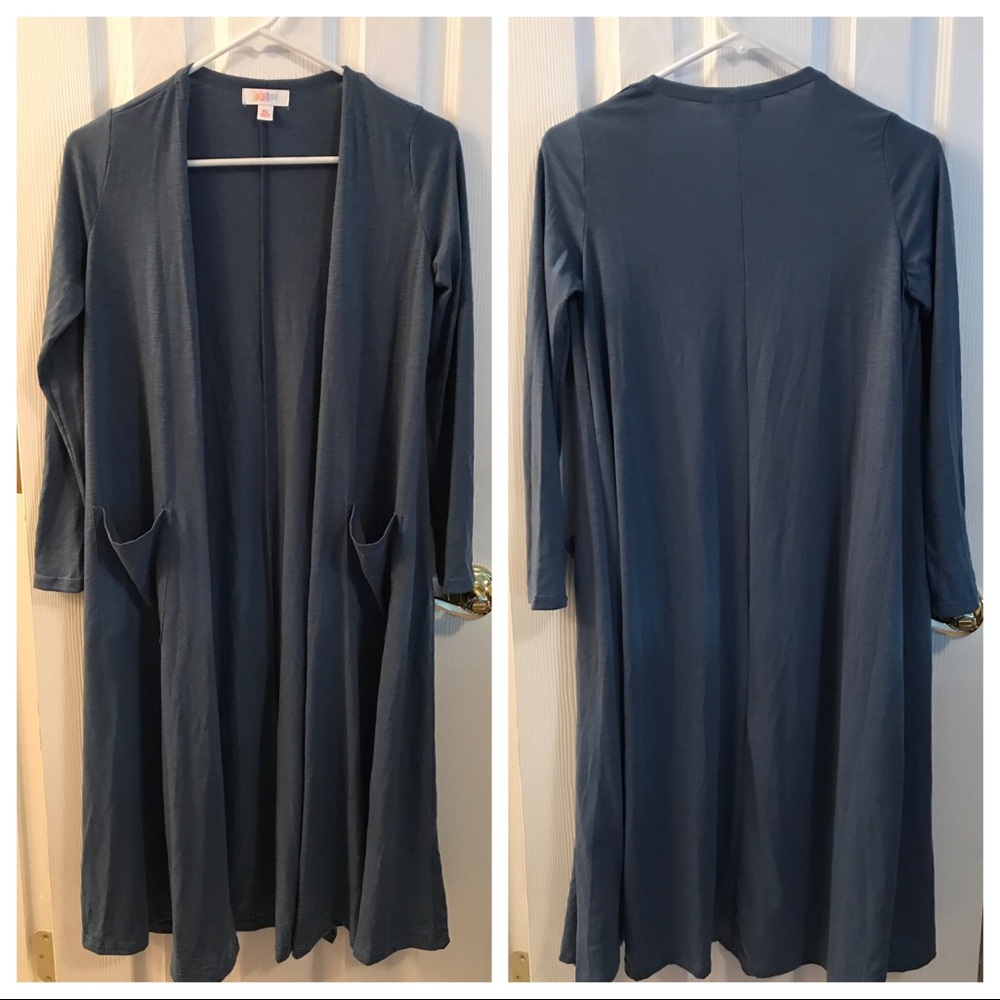 Lularoe Steel Blue Sarah Cardigan. Size XS.