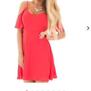 Cold Shoulder, Flare Dress