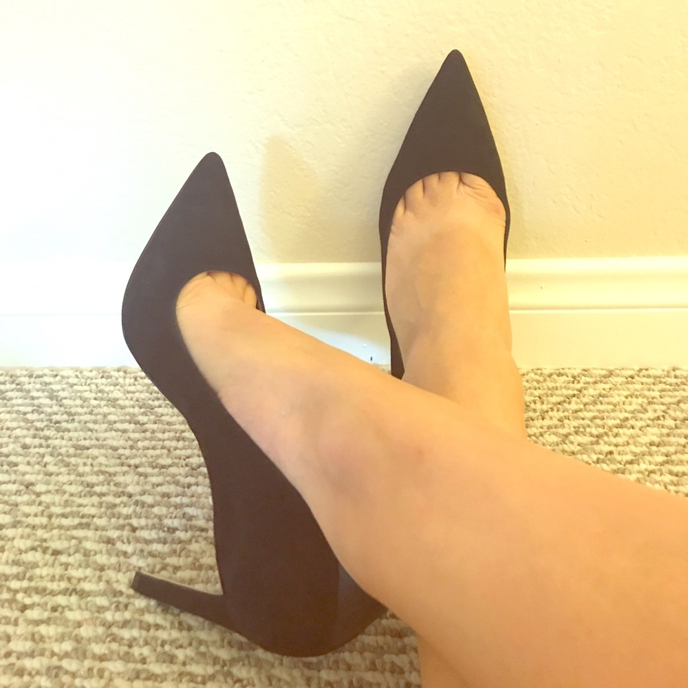 SAM EDELMAN BLACK SUEDE PUMPS SIZE: 10