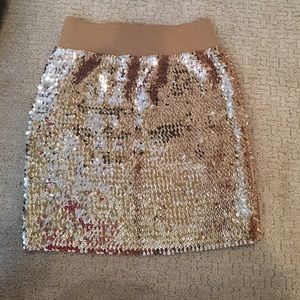 Gold Sequin Skirt