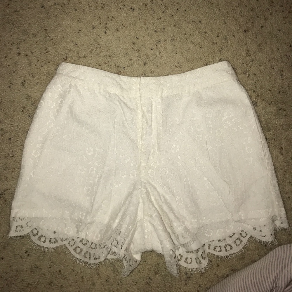 Madewell Broadway & Broome white lace shorts