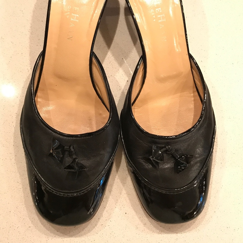 Cole Haan kitten heel mules 7 1/2.