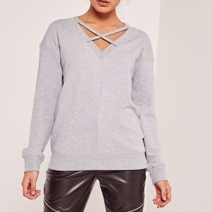 MOVING SALE - Missguided sweatshirt-sage greenNWT