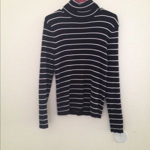 Women's chicos striped long sleeve turtleneck M