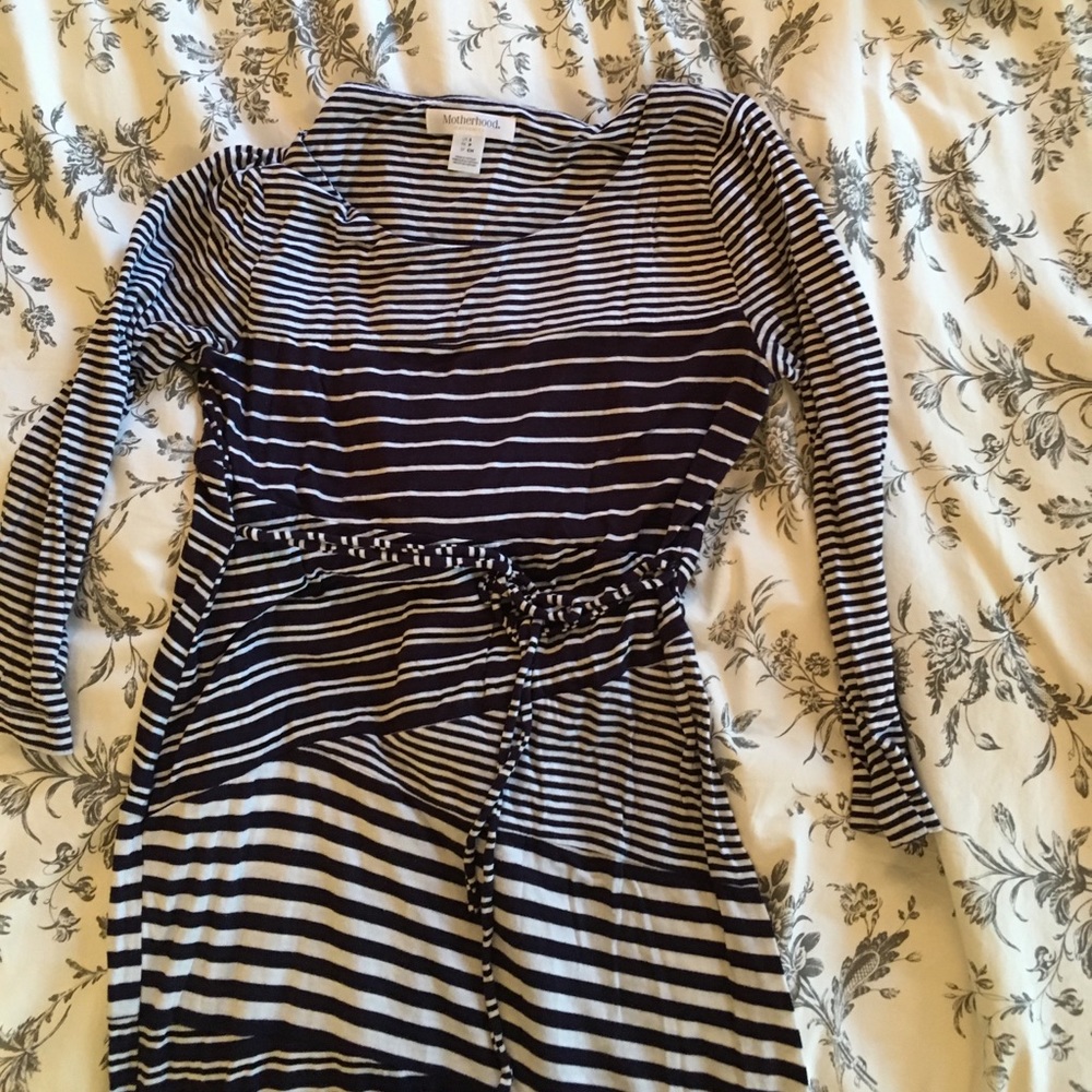 Striped maternity dress