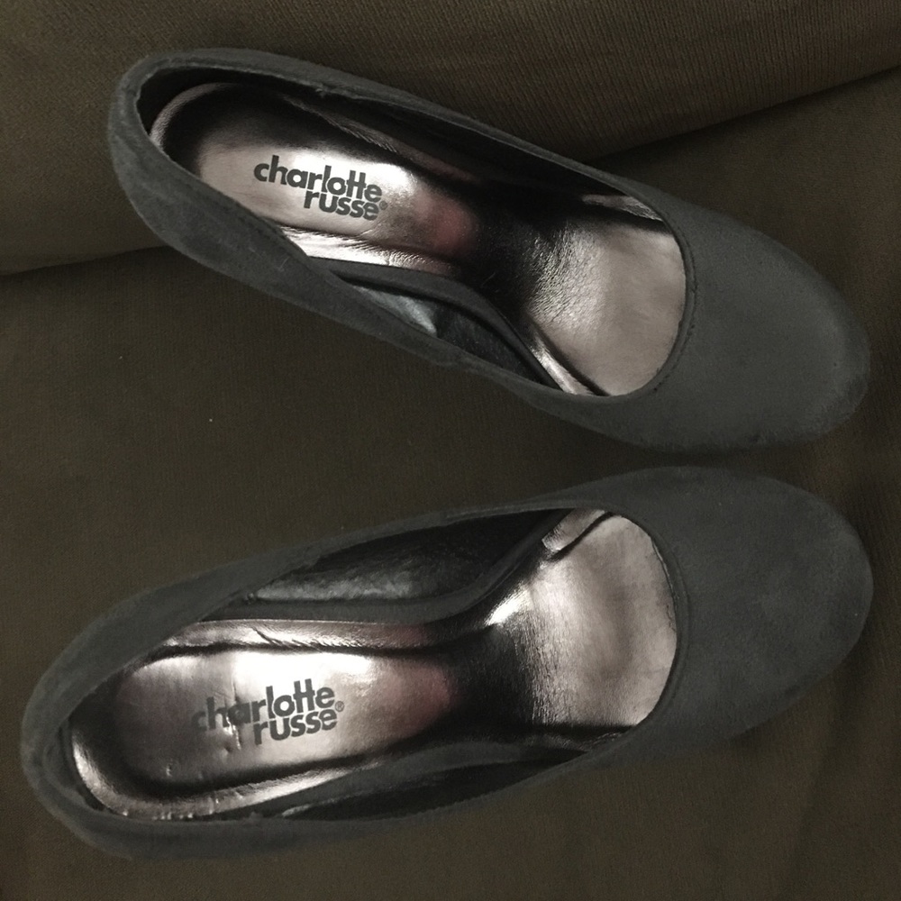 charlotte russe gray heels!