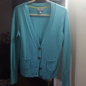 Teal sweater with buttons