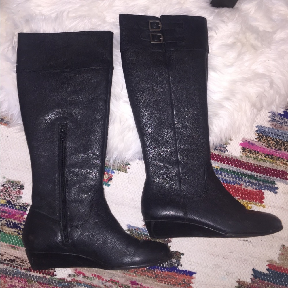 Arturo Chiang Black Leather Talise boots