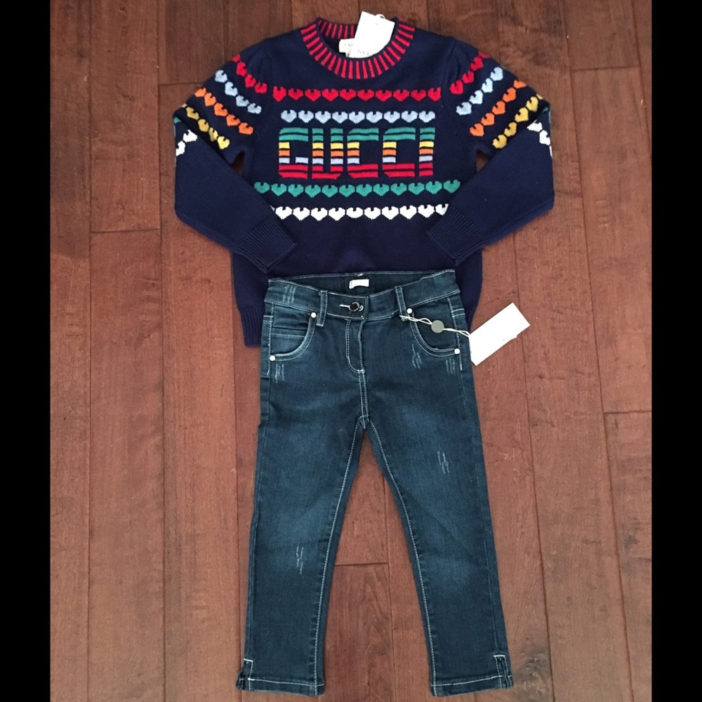 Kids MICROBE distressed denim jeans