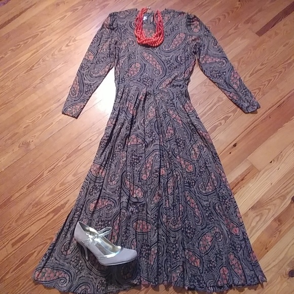 vintage Casual Corner Dresses Vintage Casual Corner Paisley Print