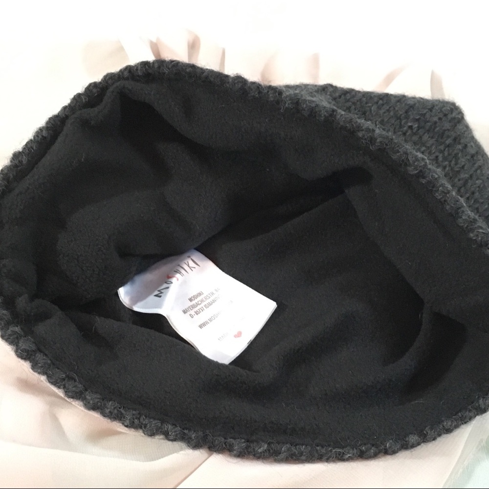 NWT Moshiki 100% natural wool hand knit grey hat - Picture 7 of 7