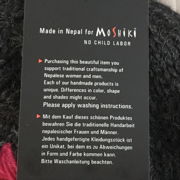 NWT Moshiki 100% natural wool hand knit grey hat - Picture 4 of 7