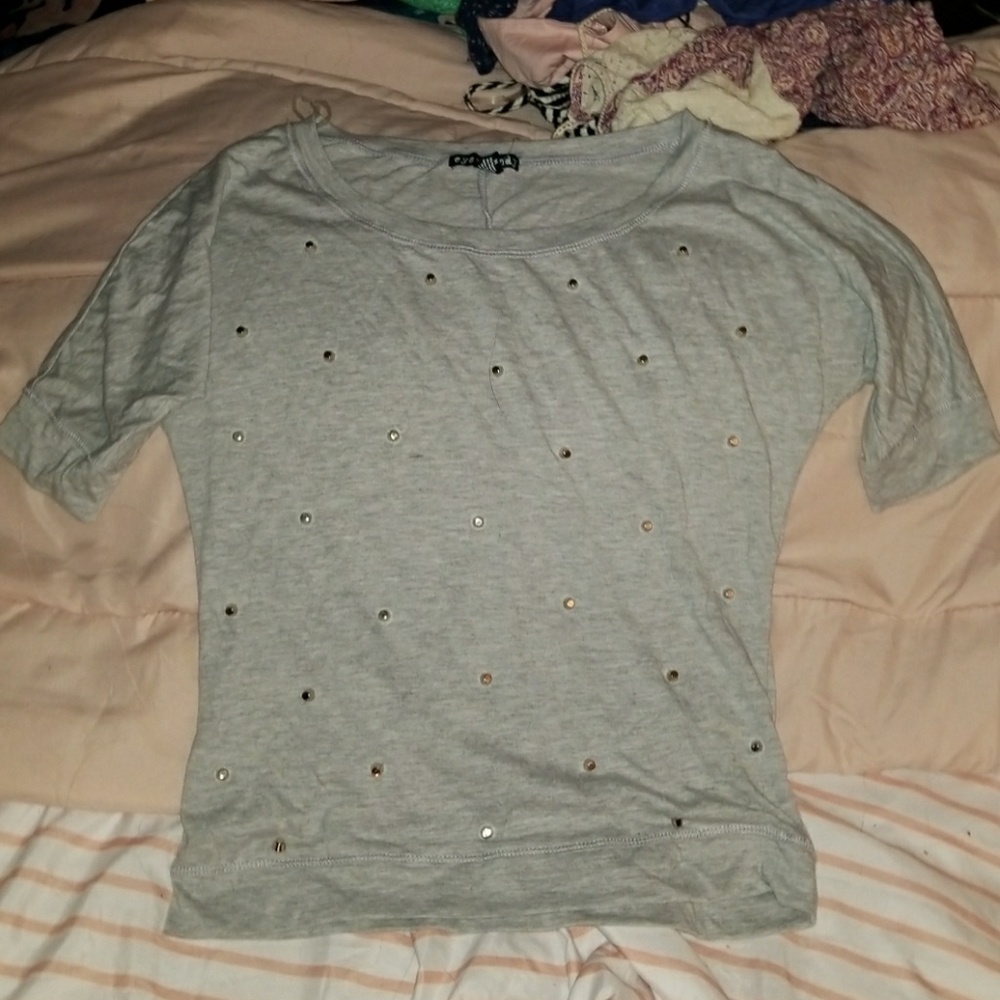 Grey studded top