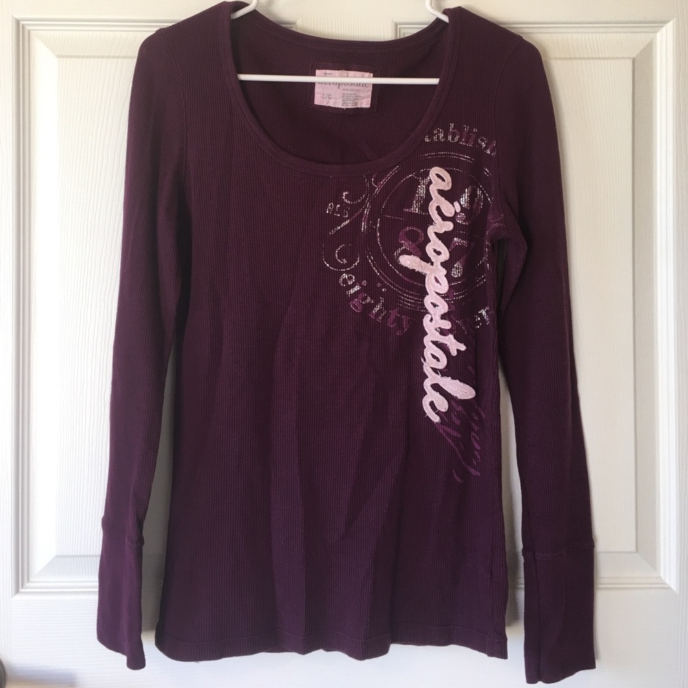 Aeropostale Ribbed Crew Tee