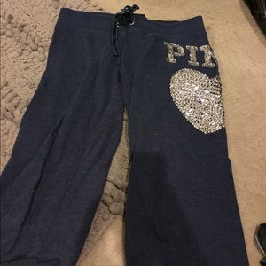 Navy blue (PINK brand) sweat pants