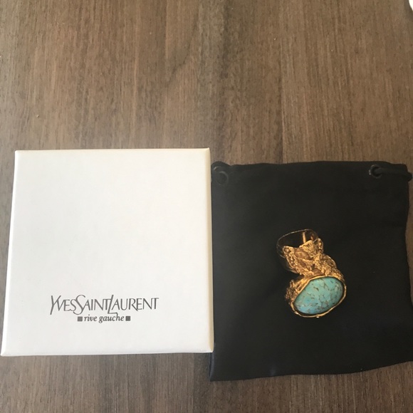 Yves Saint Laurent Jewelry - YSL yves saint laurent Arty ring sz6 turquoise