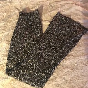 Black/khaki bell bottom pants