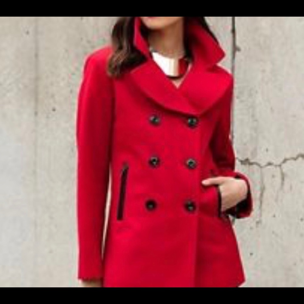 Wool Blend Black Rivet Coat