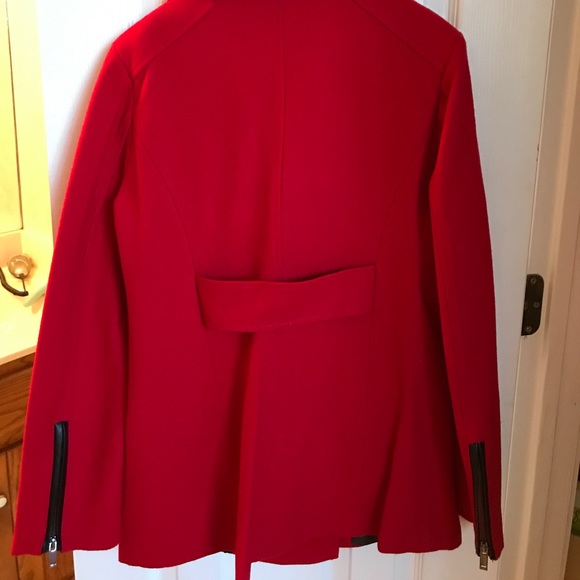 Wool Blend Black Rivet Coat - Picture 4 of 5