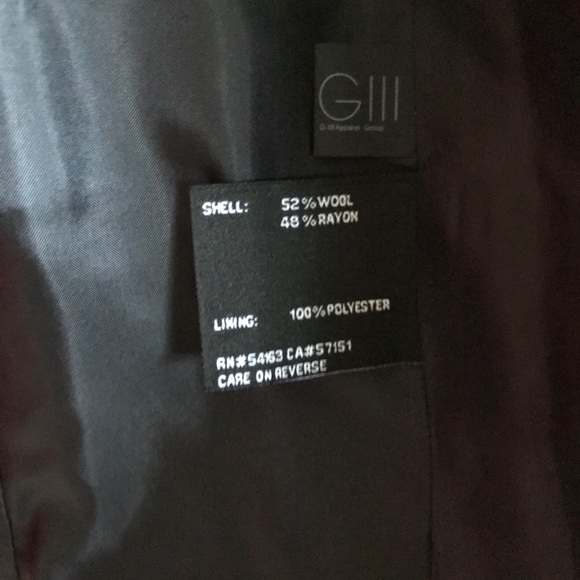 Wool Blend Black Rivet Coat - Picture 5 of 5