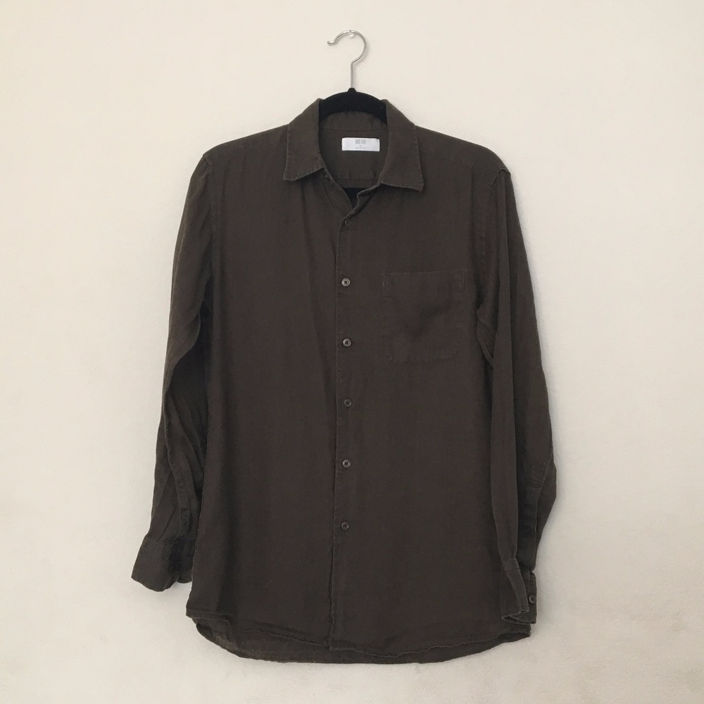 Minimalistic Dark Green Button Up