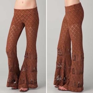 Nightcap Brown Crochet Bellbottoms Sz 3 (wmns 6)