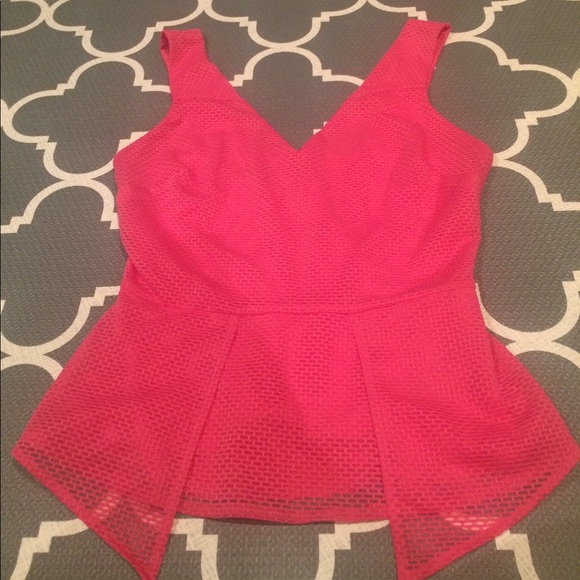 bebe Tops - Hot Pink Peplum Top