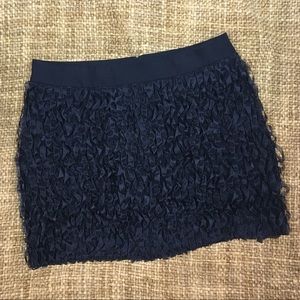 NWOT J Crew Ruffled Ribbon Mini Skirt Size 2