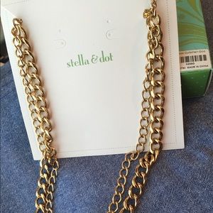NIB Stella & Dot Curb Chain Necklace - Gold
