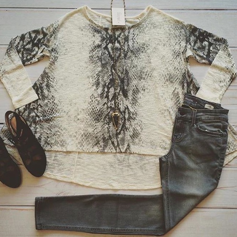 Snake Print Sweater