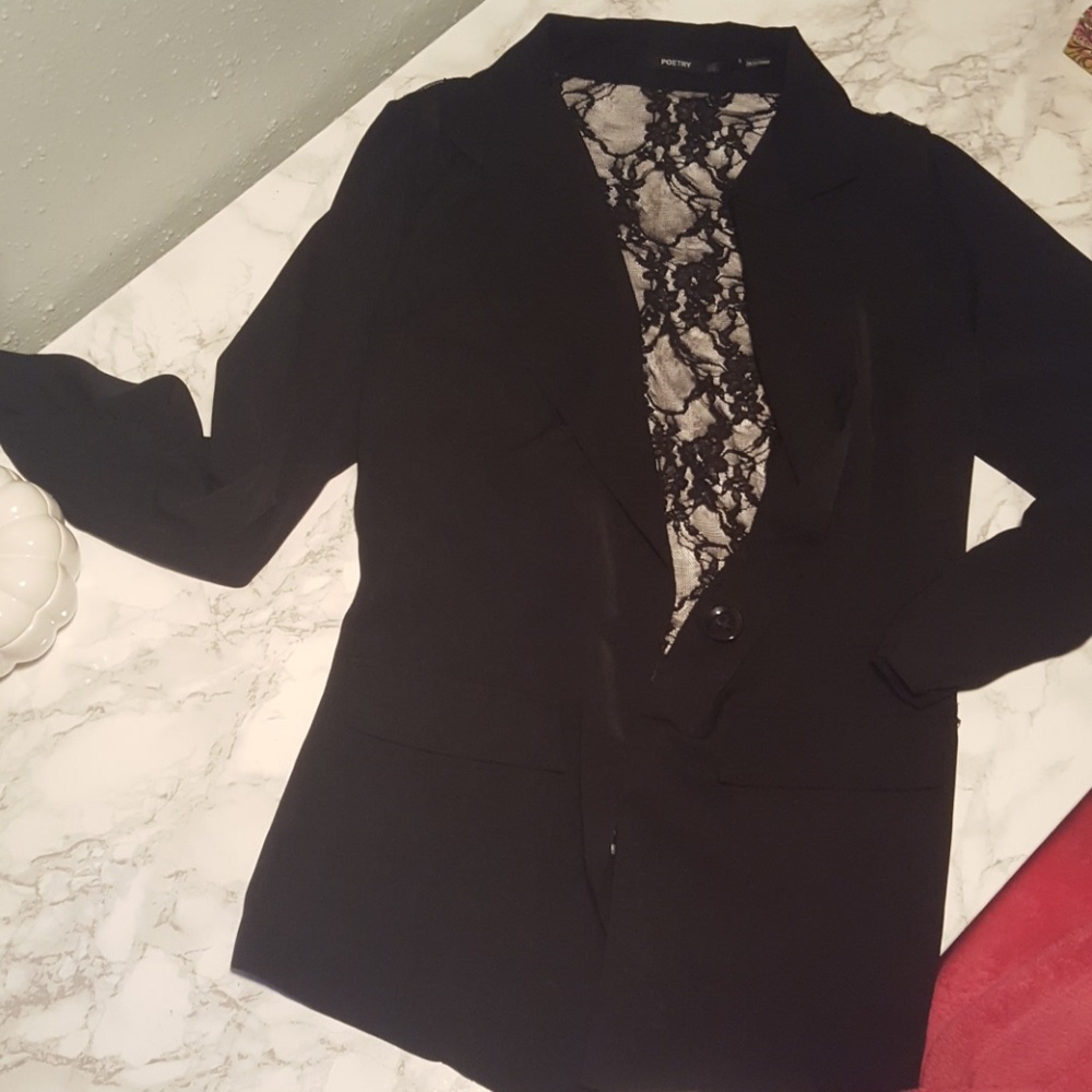 Black Lace Blazer