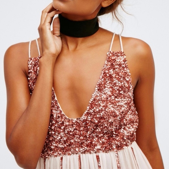 Free People Glitter Girl Sequin Mini Dress - Picture 2 of 3