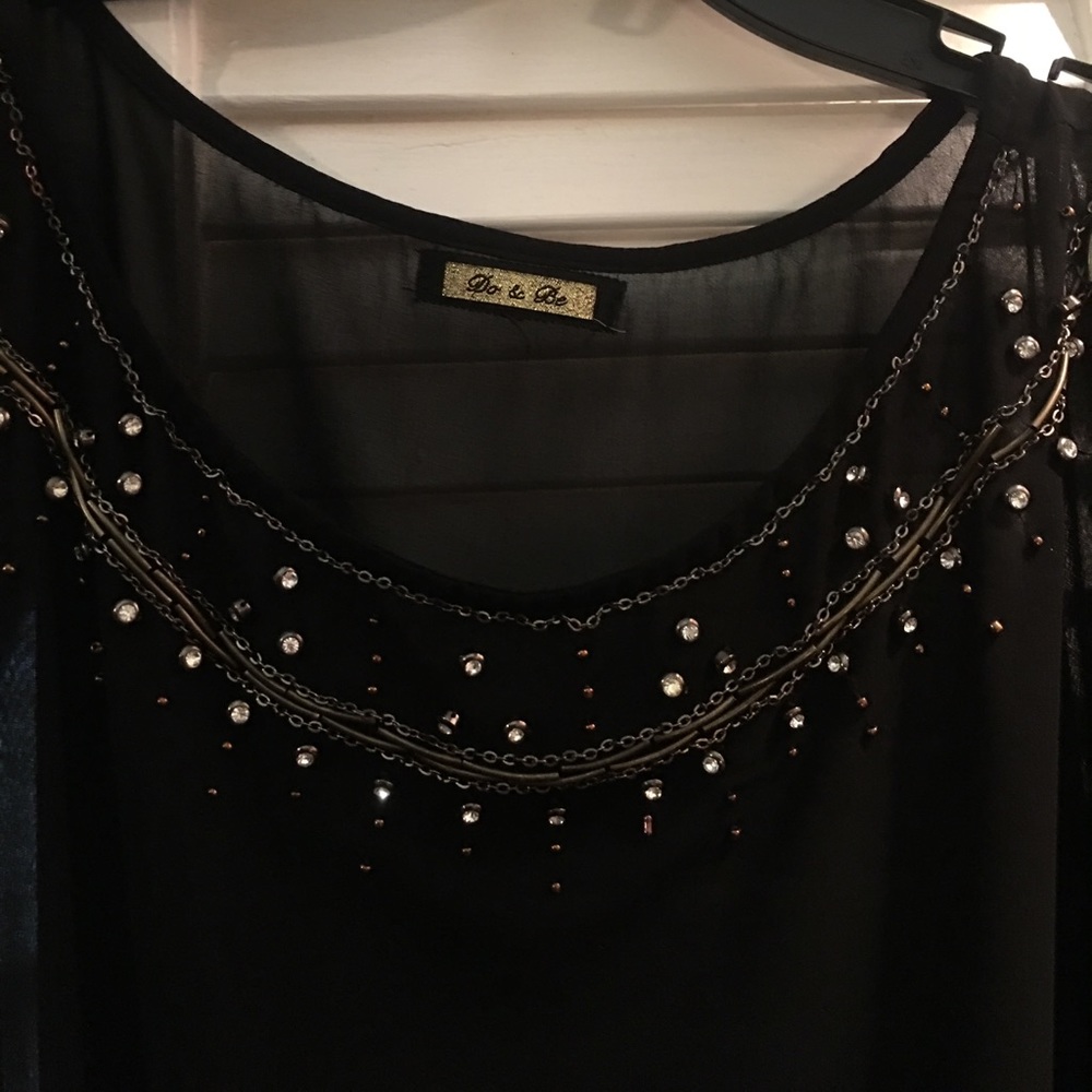 Black transparent crop top