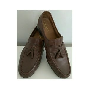 👞Men's  Oakton Brown Leather Loafers Dress Shoes