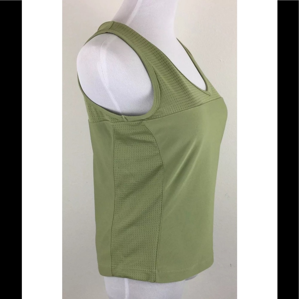 Lucy Workout Green Mesh Tank Top Yoga Size Larger - Picture 2 of 6