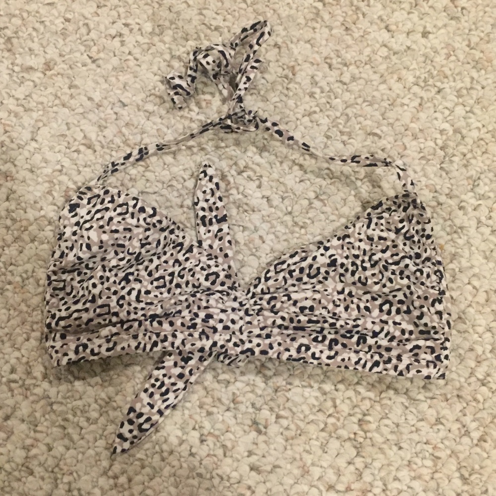 Leopard Print Bikini Top