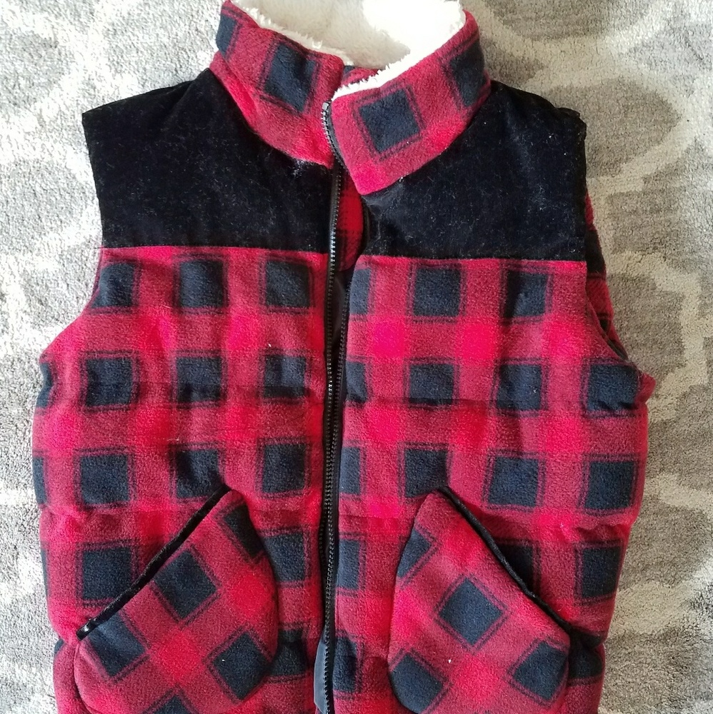 Buffalo plaid vest
