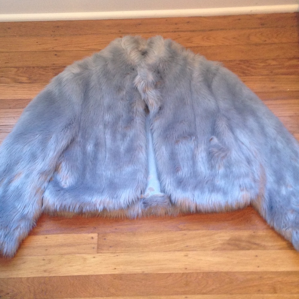 Retro Faux Fur Cropped Shrug Vintage