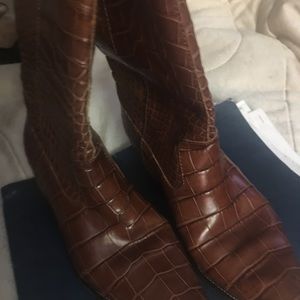 Crocodile print cowboy boots